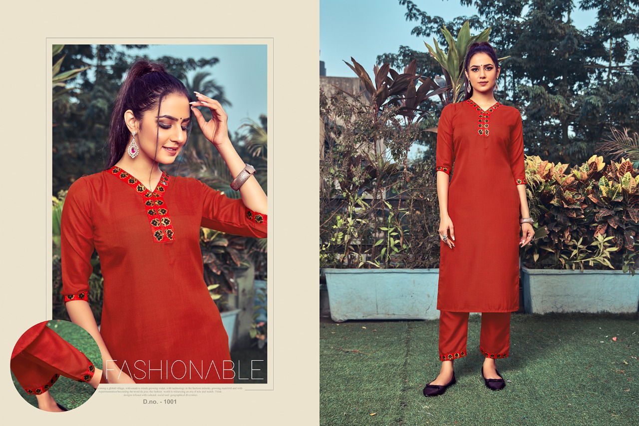 Vff Life Style Ethnic Wear Designer Cotton Latest Kurti With Bottom Collection